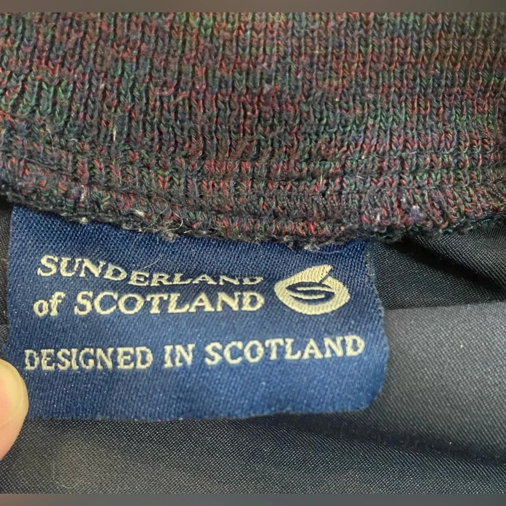 SUNDERLAND OF SCOTLAND Mens Navy Blue Golf Windbreaker Pullover Medium - Picture 6 of 14